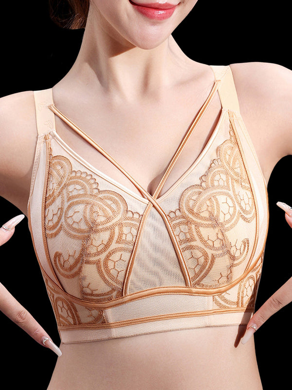 Ultra-Thin Breathable Seamless Wireless Bra - Push-Up & Minimizing Design