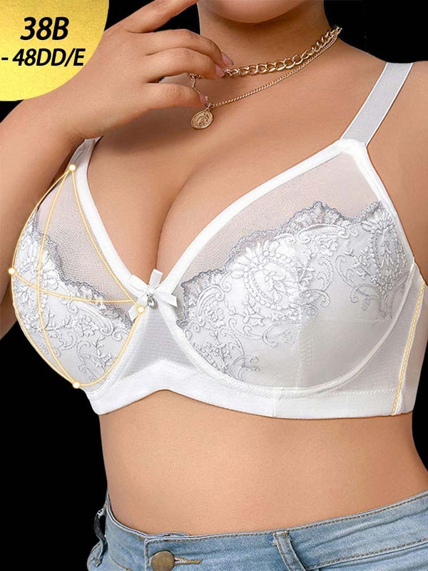 Push-Up Sexy Lace Tag-Free Underwire Bra - Breathable & Soft