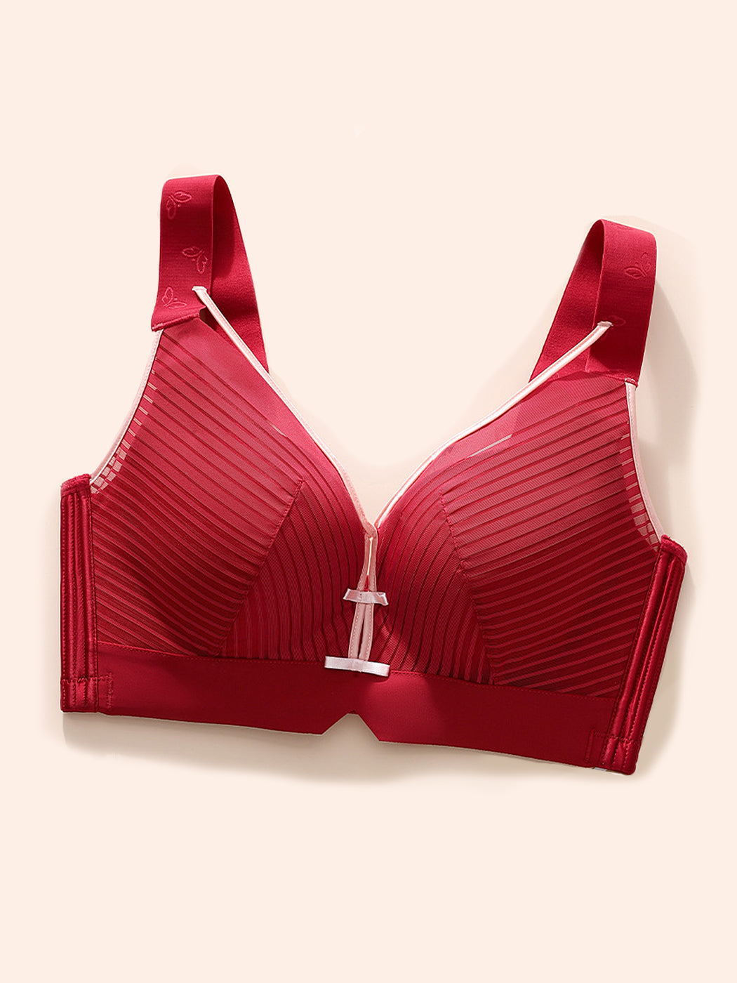 Cute Solid Color Sexy Side Support Wireless Bra