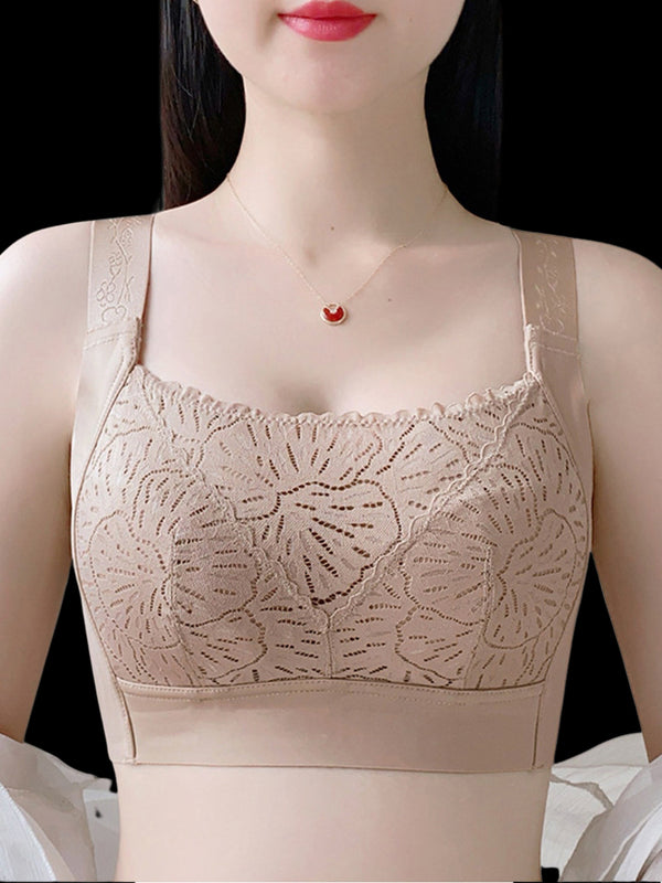Lace Sexy Push-Up Wireless Bra - Minimizing Effect