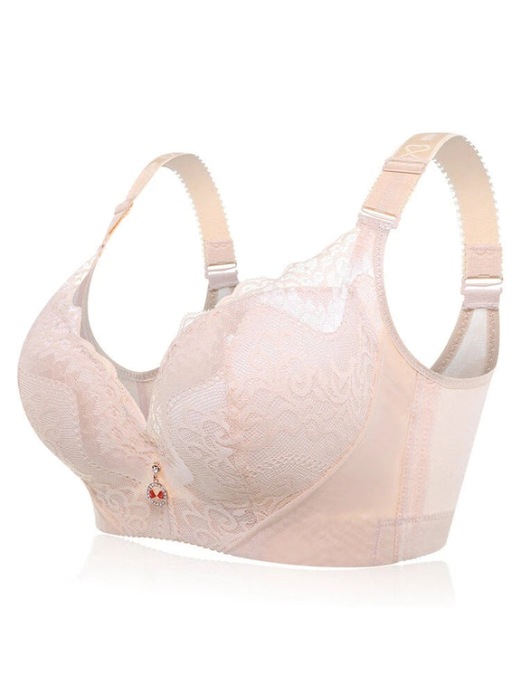 Women Single Padded Under Wired Embroidered Push Up Bra main image 0