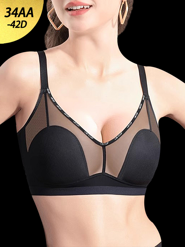Rabbit-Ear Minimizer Bra: Full Cup Lift, Side Control & Mesh Breathable Design