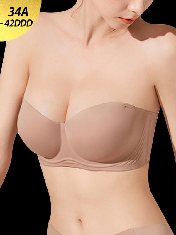 Women's Strapless Bra Non-Slip Seamless Minimizer Bras