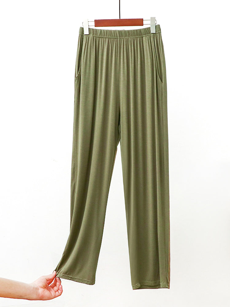 Women Modal Lounge Wide Leg Pants Soft Pajama Bottoms