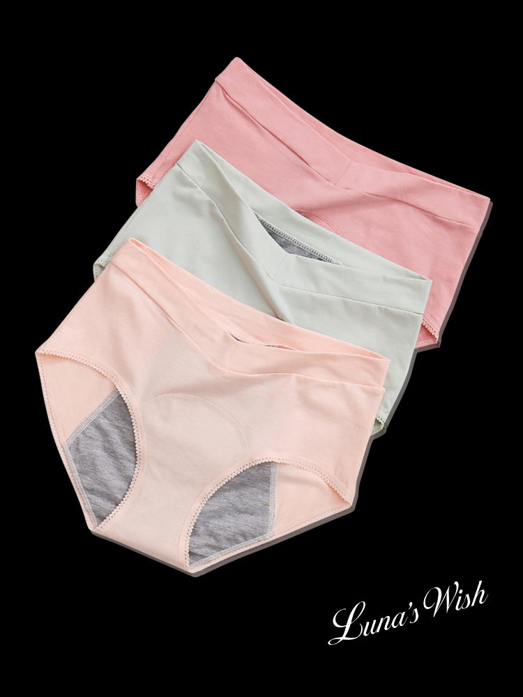 3-Pack Women's Cotton Leak-Proof Menstrual Panties