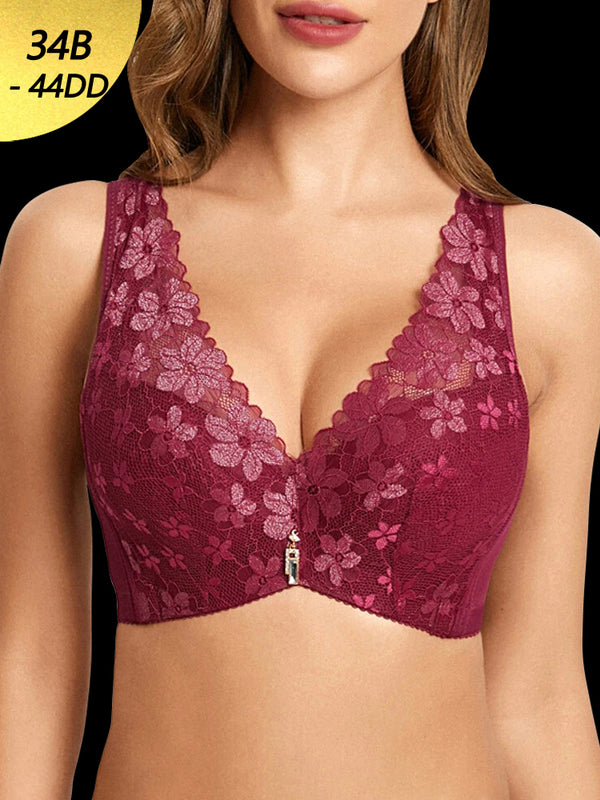 Push Up Lace Breathable Wide Shoulder Straps Bras