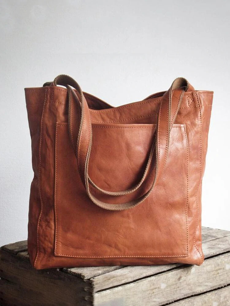 Women's PU Leather Oversized Handbags Shoulder Bag
