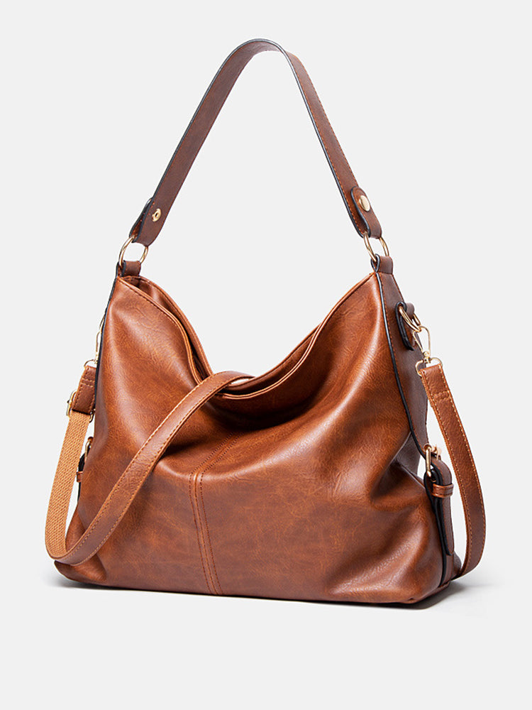 Bucket Purse PU Leather Shoulder Bag Handbag for Women