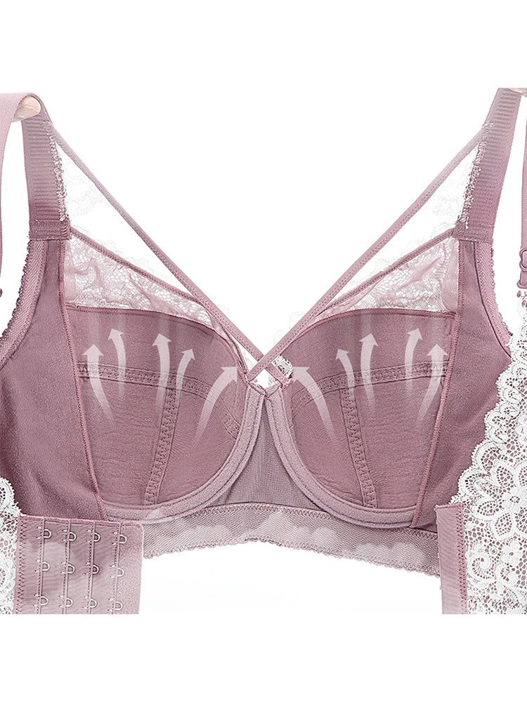 Push Up Non-paded Soft Full Cup Lace Bras