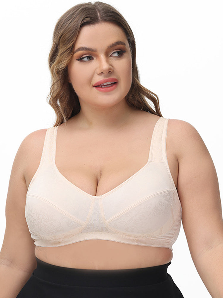 Women's Graceful Print Full Coverage Wireless Bra