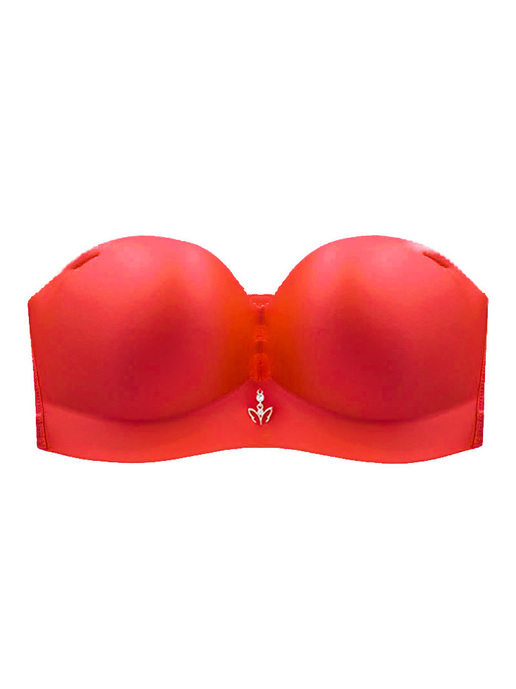 Sleek Strapless Wireless Bra with Removable Shoulder Strap