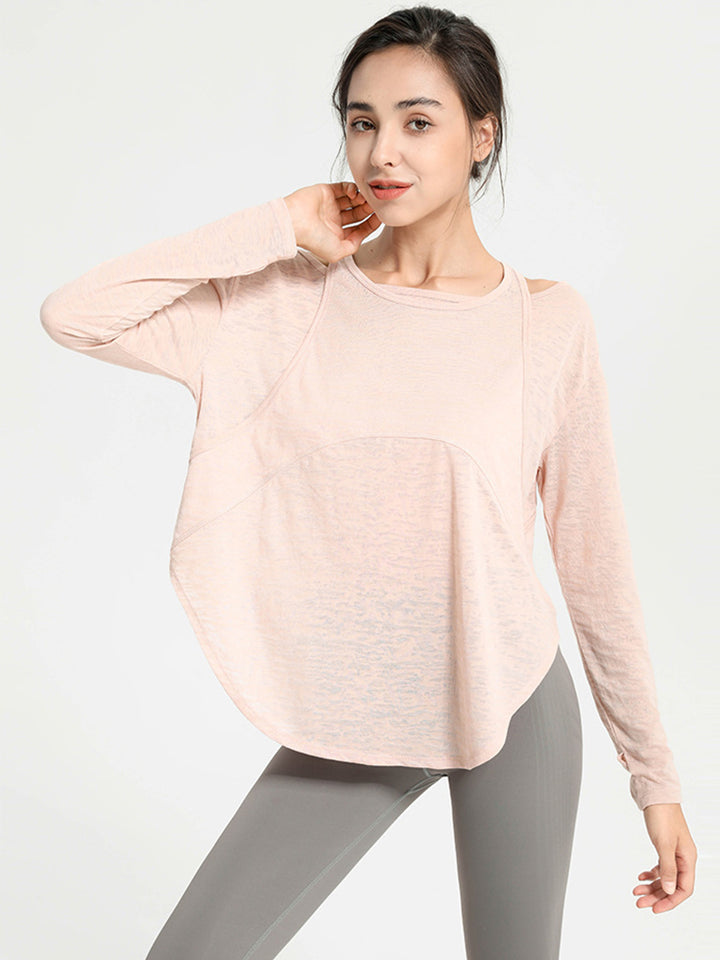 Long Sleeve Lightweight Yoga Compression Workout Tops Athletic Wear Shirts