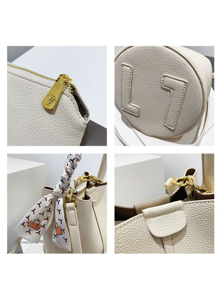 Women's Soft PU Leather Bucket Bags and Purses with Detachable Straps