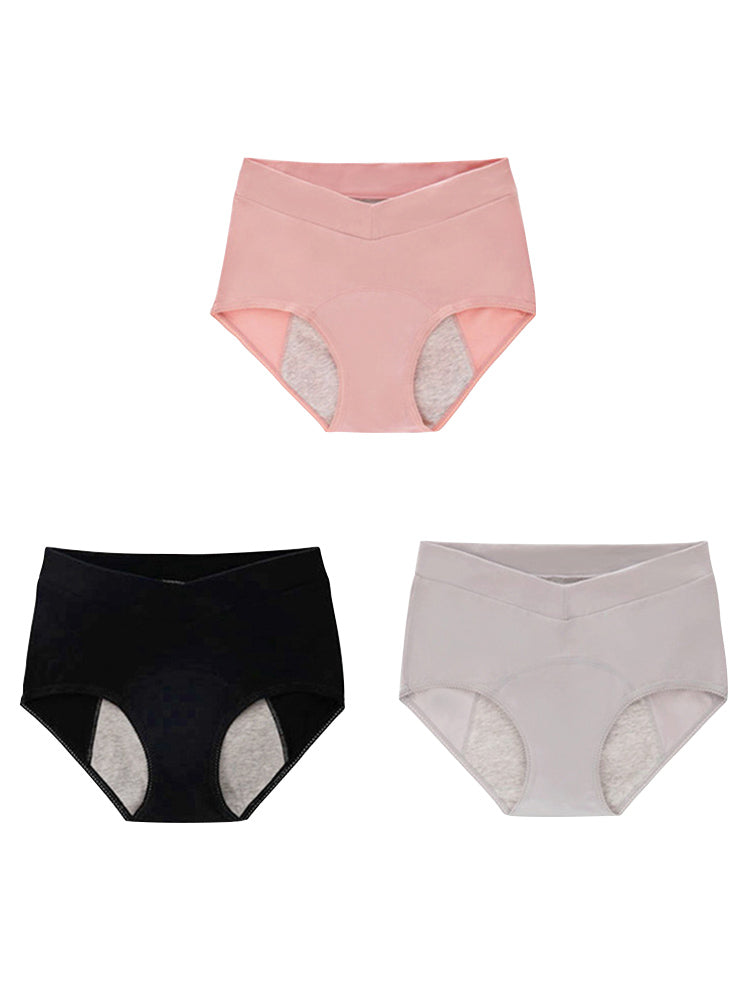 3-Pack Women's Cotton Leak-Proof Menstrual Panties