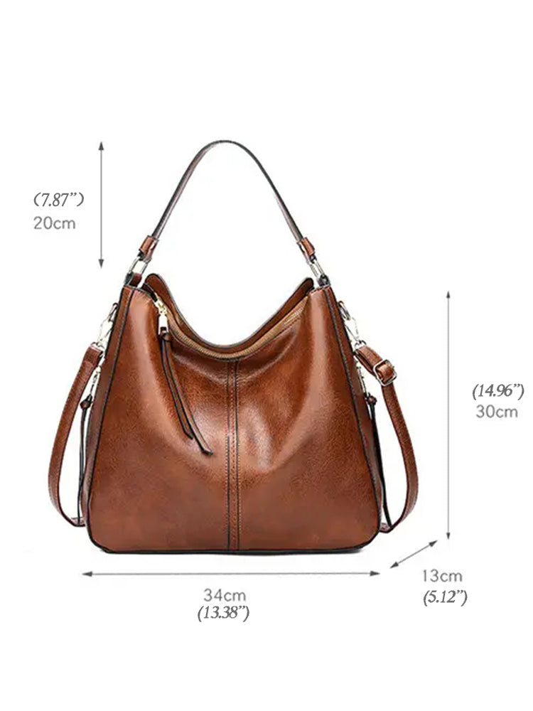 Women's Tote Bag Soft PU Leather Handbags Shoulder Bag with Zipper