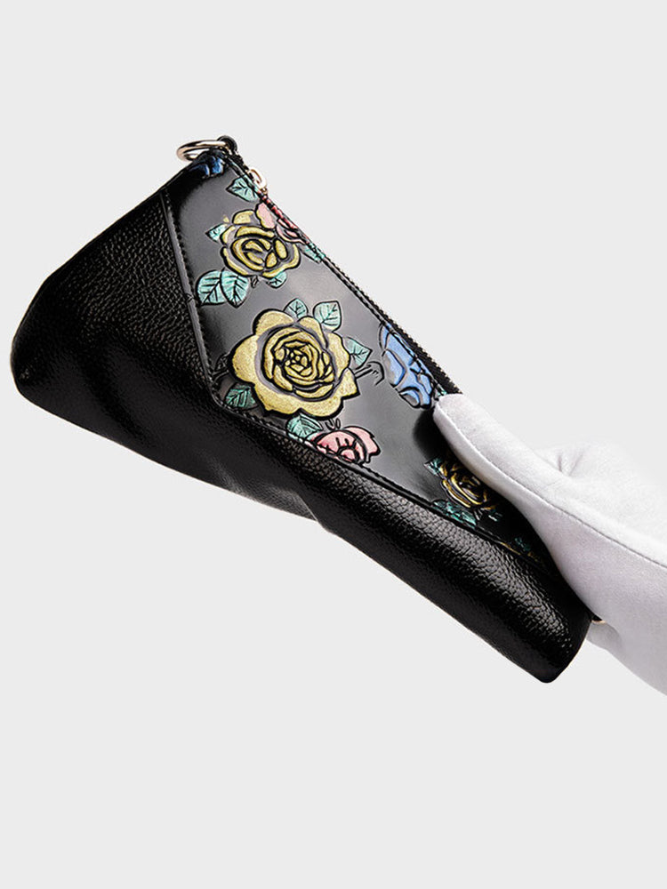Women's PU Leather Floral Wallet Ladies Clutch Purse