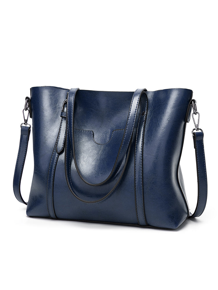 Vintage PU Leather Handbags Shoulder Satchel Bags with Purse Organizer
