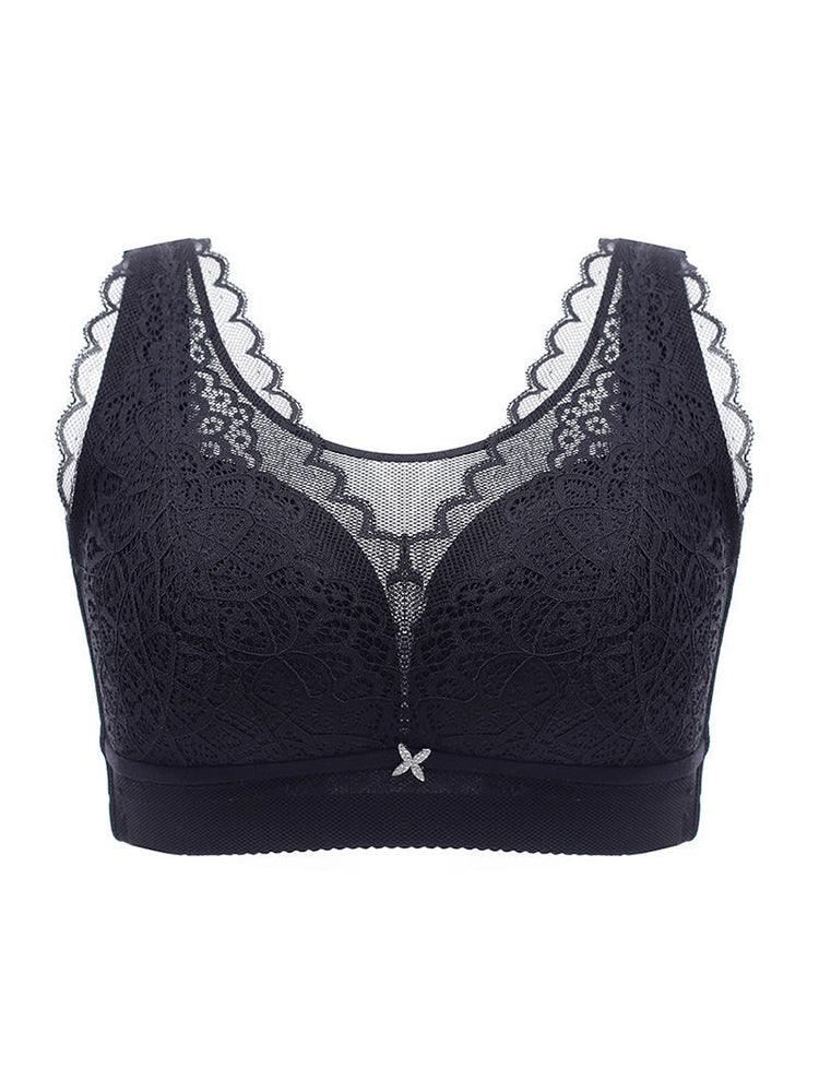 Comfort Lace Full Figure Wirefree Bra