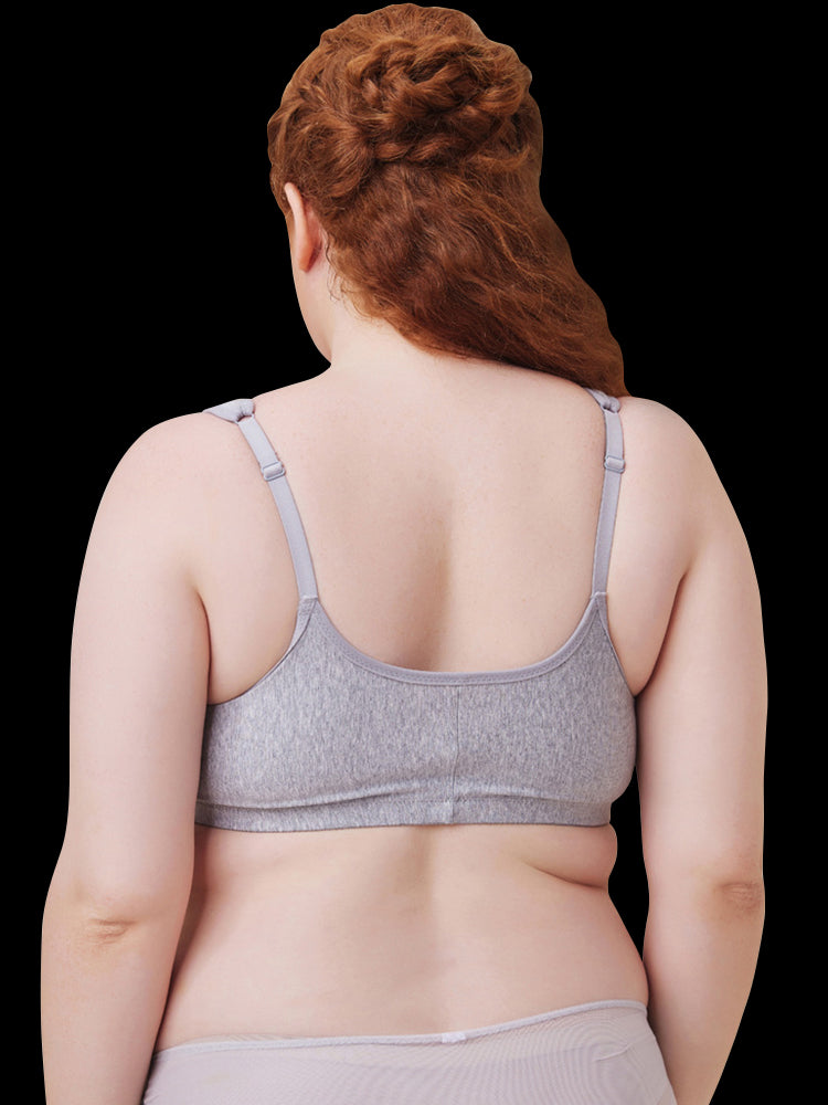 Women Comfort Wireless Cotton Front Close Bra