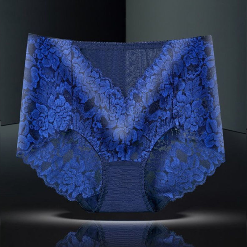 4-Pack Sexy Lace Flower See-Though Hollow Panties