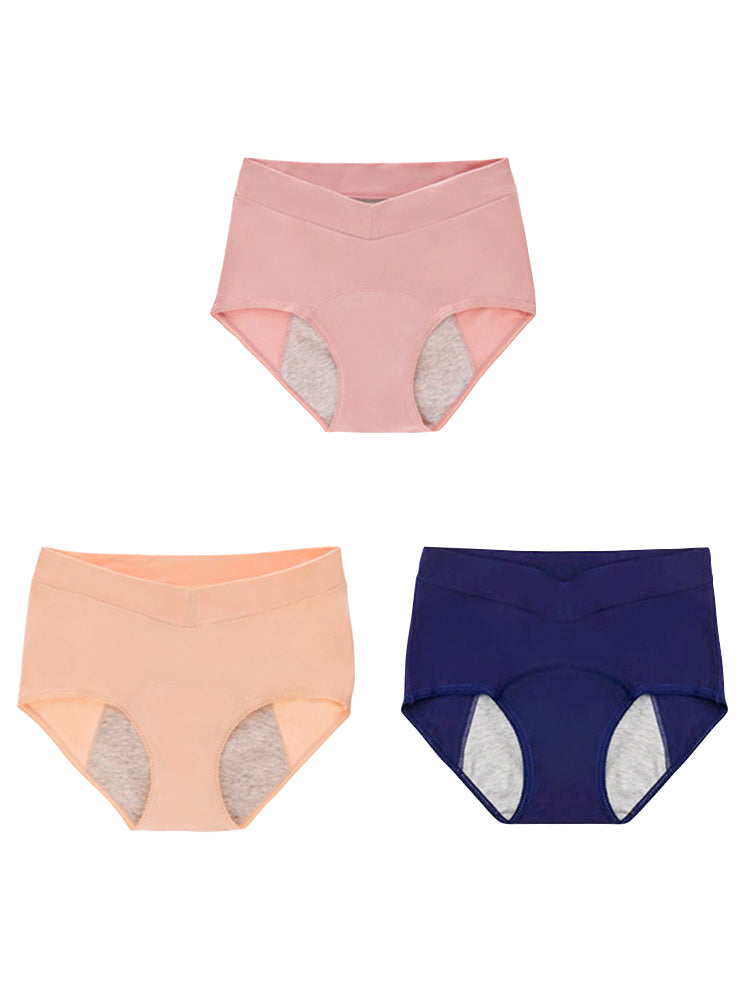 3-Pack Women's Cotton Leak-Proof Menstrual Panties