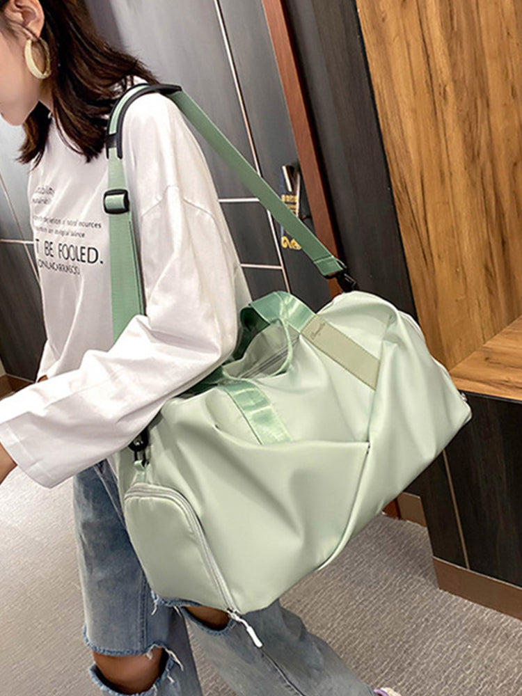 Sports Gym Waterproof Duffle Bag with Shoe and Wet Clothes Compartments