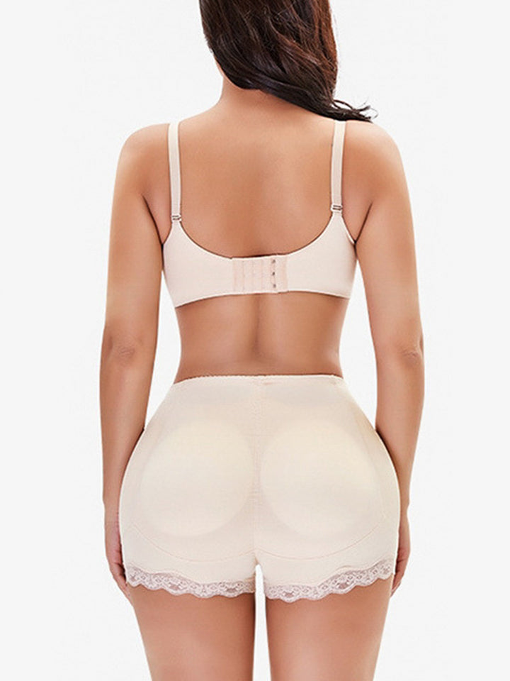 Lace Trim Hip and Butt Lifter Padded Shaper Panties