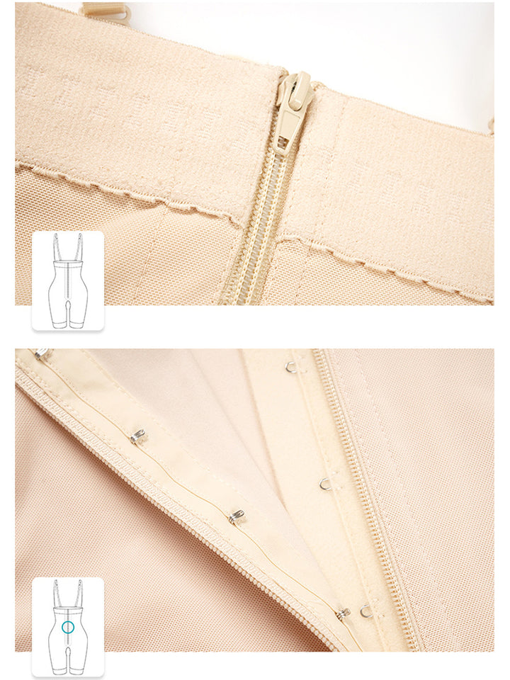 Breathable High Waist Tummy Control Shaperwears with Zipper Steel Buckle