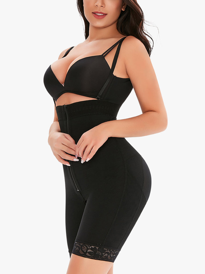 Breathable High Waist Tummy Control Shaperwears with Zipper Steel Buckle