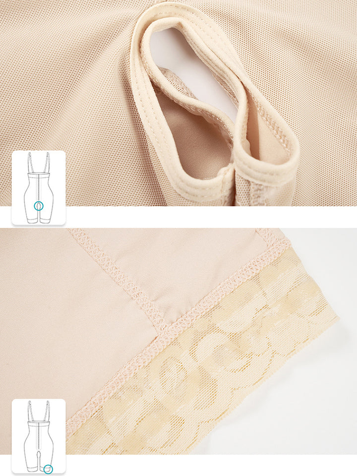 Breathable High Waist Tummy Control Shaperwears with Zipper Steel Buckle