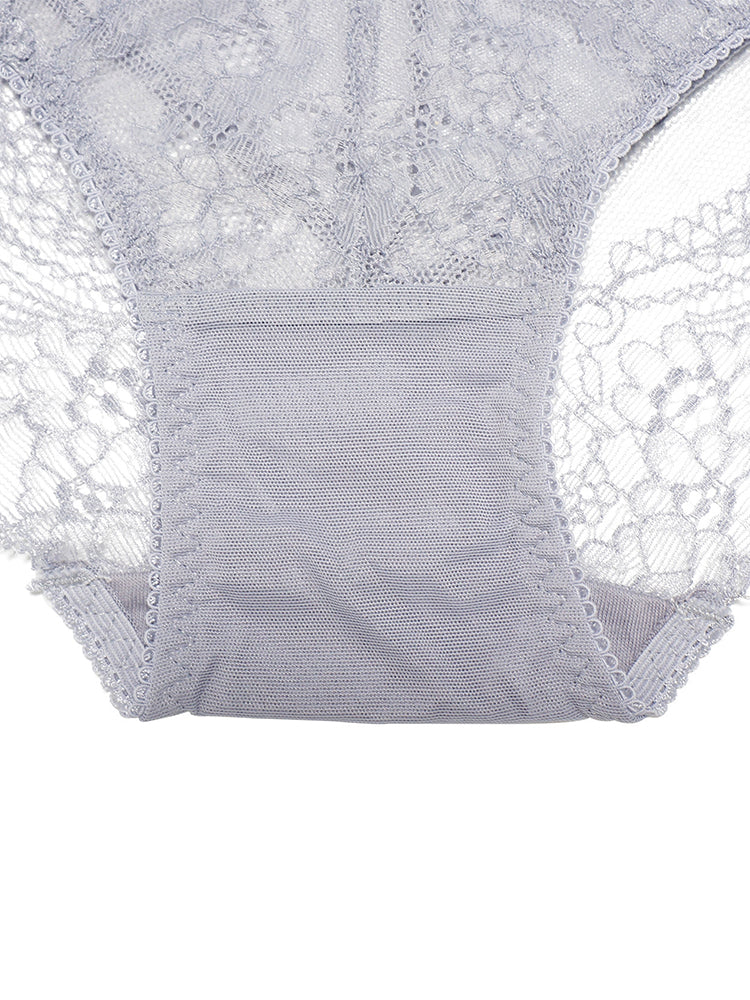 Women's Push Up Sexy Lace Lingerie Bra and Sheer Panties