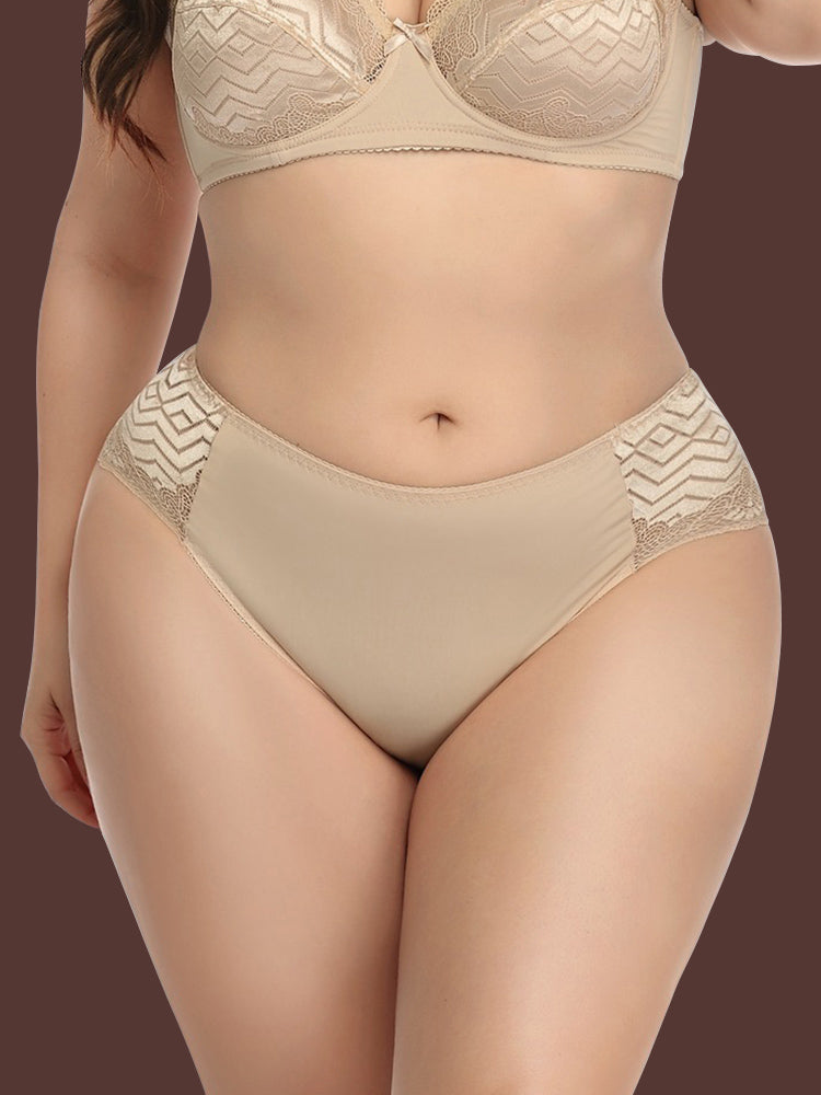 3-Pack Lace Sexy Plus Size Seamless Panties For Ladies