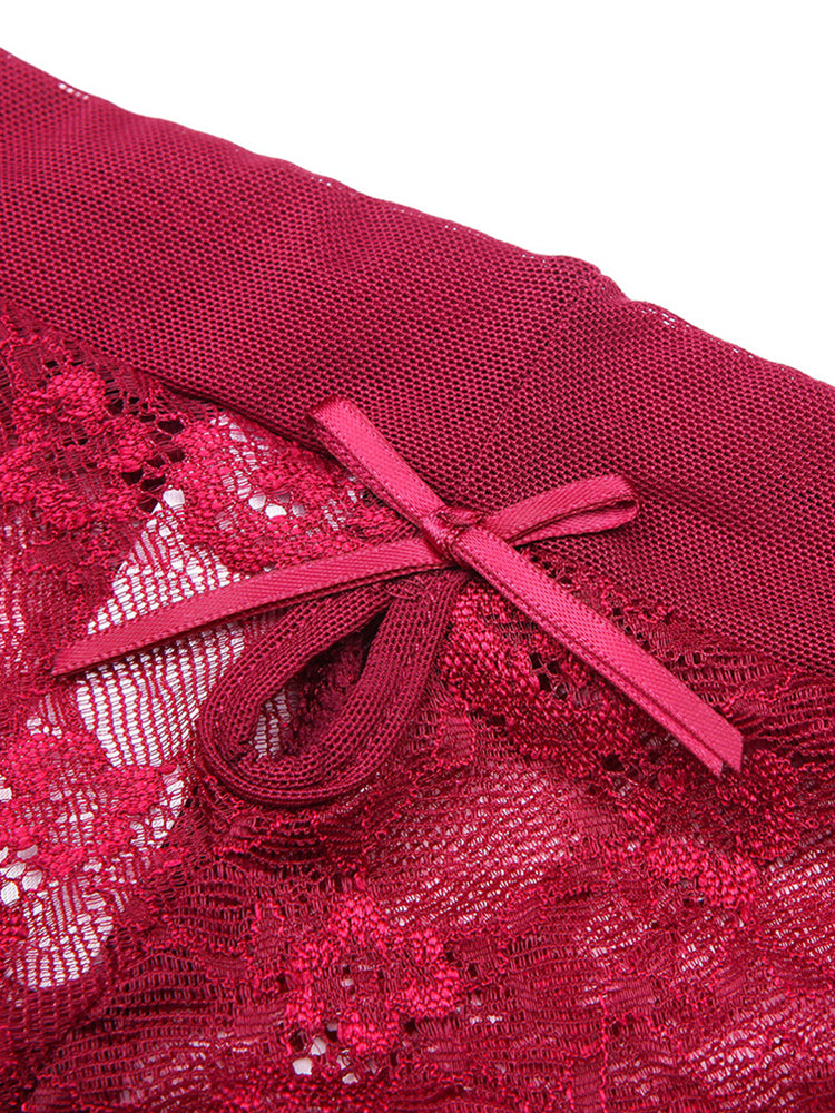 Women's Sexy Vacation Lace Lingerie Push Up Bra Set