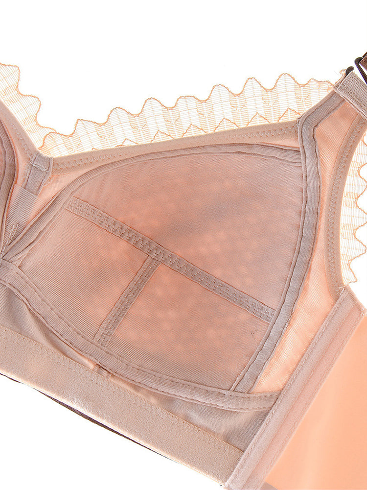 Women's Petal Lace Wire Free Minimizer Bras