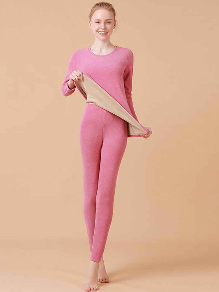 Thickened Lamb Fleece Soft Thermal Underwear Set
