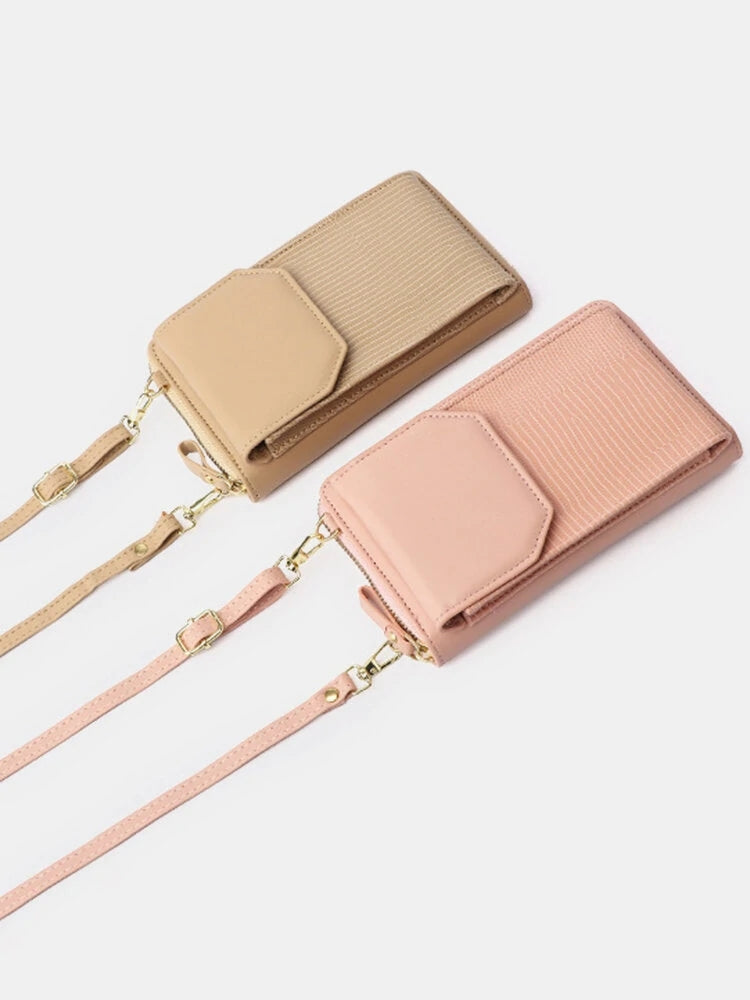 Women's Casual Multi-function Phone PU Crossbody Bag