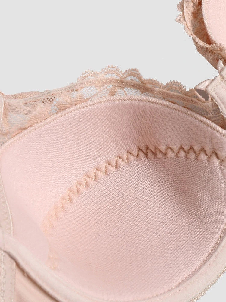 Women Ultra Thin Floral Lace Underwire Bras