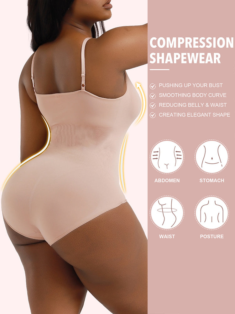 Seamless Sculpting Sling Shapewear Bodysuit