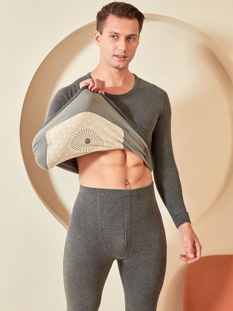 Round Neck Wool Warming Into Underwear Thermal For Couples
