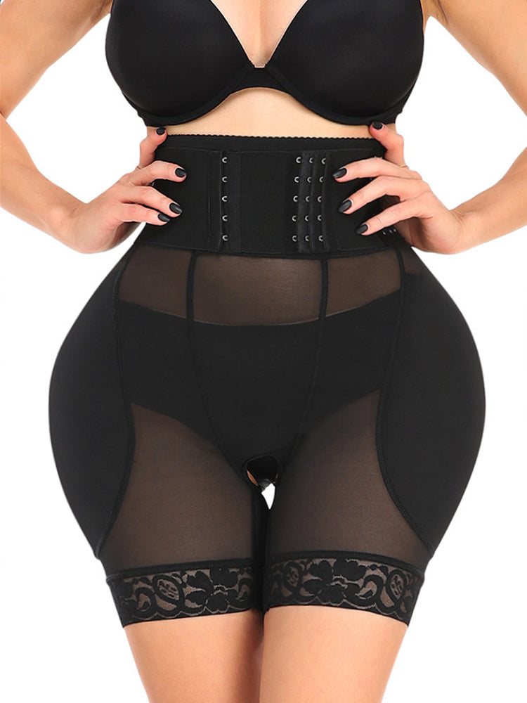 Breathable Mesh Adjustable Tight Waist Trainer Padded Butt Enhancer Shapewear