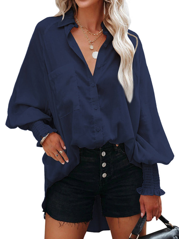 Women's V-neck Striped Beach Sunscreen Shirt