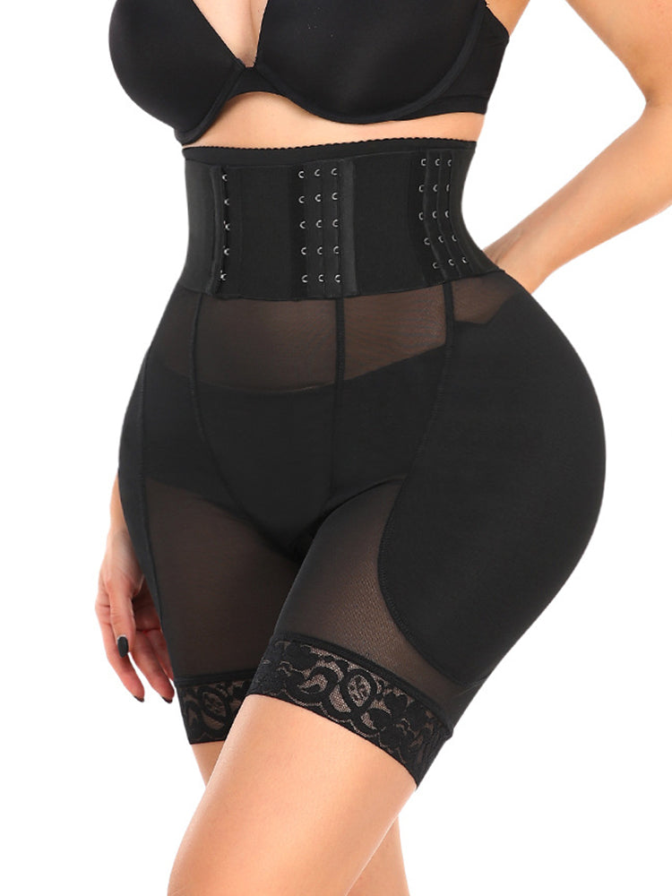 Breathable Mesh Adjustable Tight Waist Trainer Padded Butt Enhancer Shapewear