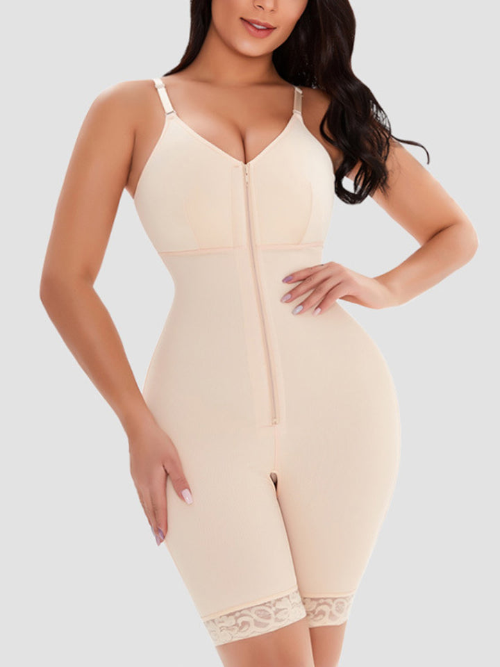 Women Zipper Open Tummy Control Body Shapewear