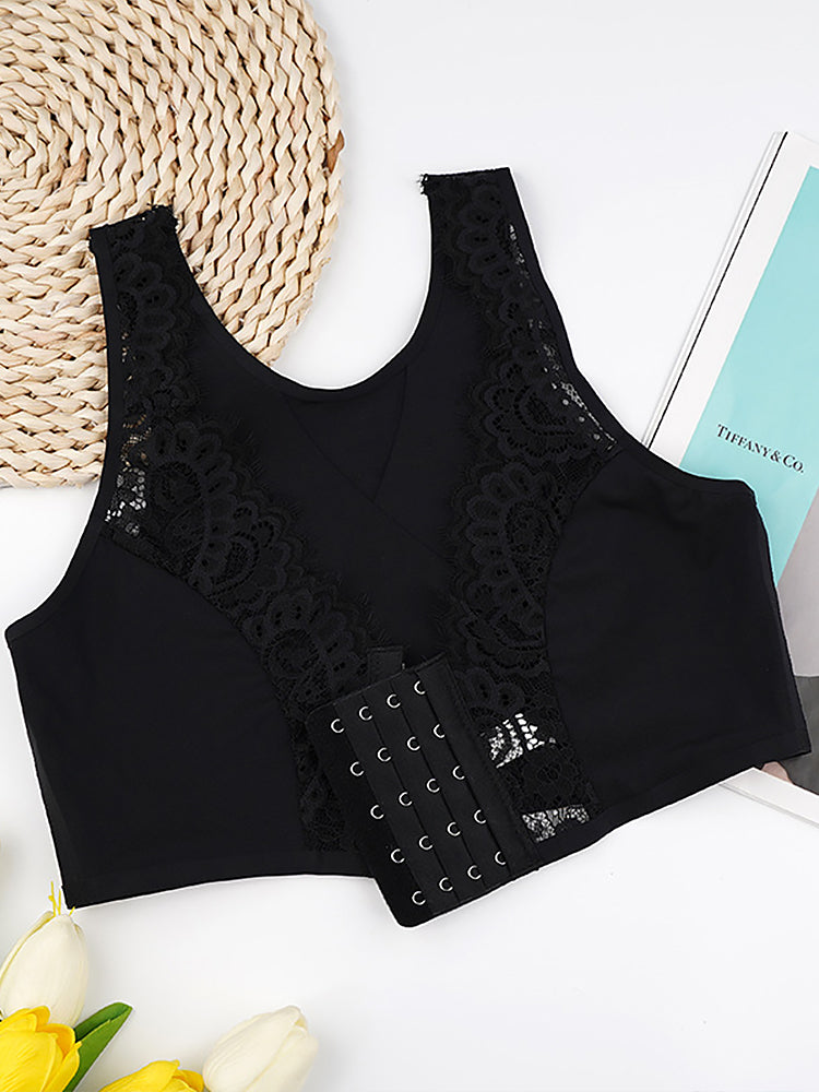 French Lace Push up Front Closure Bra