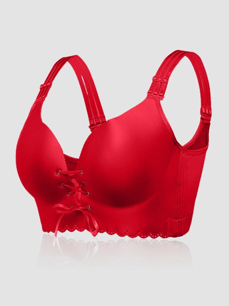 Women's Sexy Push Up Drawstring Plus Size Wireless Bra