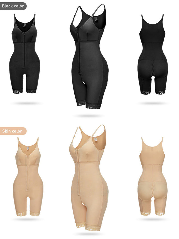 Women Zipper Open Tummy Control Body Shapewear