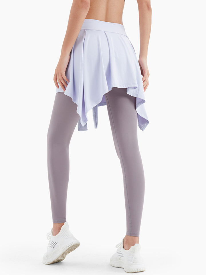 Women's Self Tie Athletic Yoga Skirt Sport Wrap Short Skirt Cover Ups