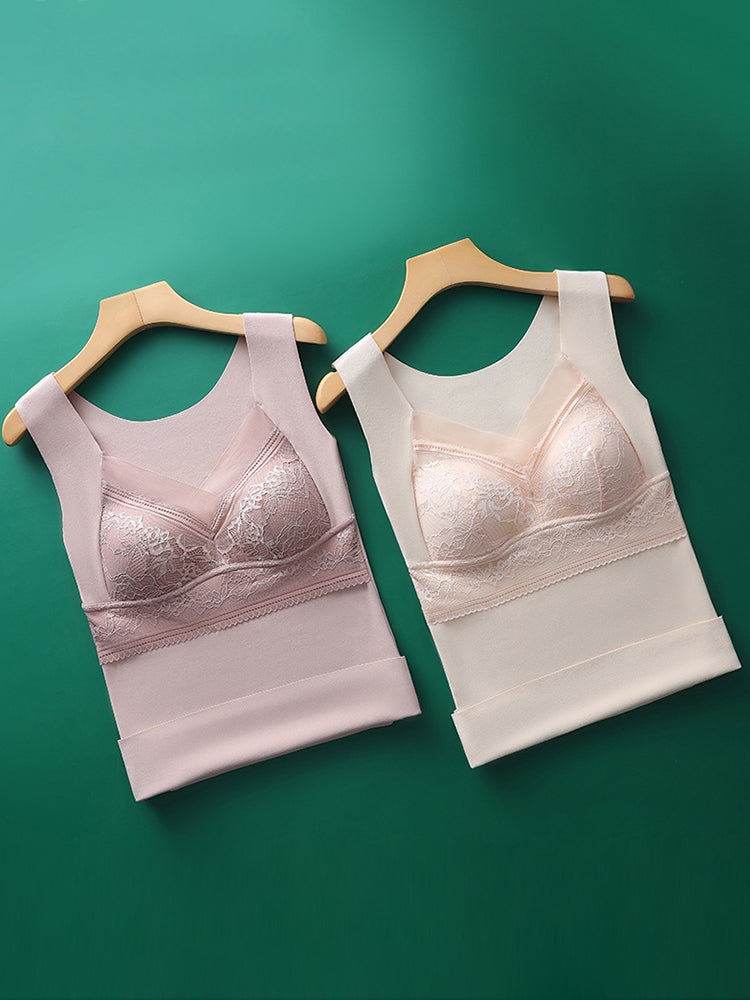 2-in-1 V-neck Dralon Bottoming Thermal Vest