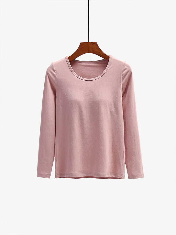 Long Thermal Base Underwear Bottoming Shirt With Chest Pad