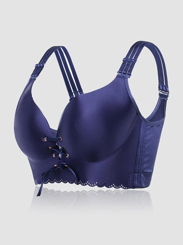 Women's Sexy Push Up Drawstring Plus Size Wireless Bra